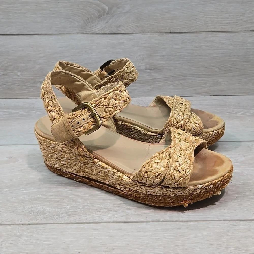 Stuart Weitzman Women Ankle Leather Wedge Platform shoes sz 10M